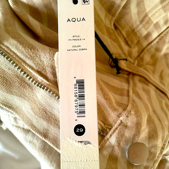 Aqua brand zebra print skinny jeans, size 29 NWT - Picture 2 of 8